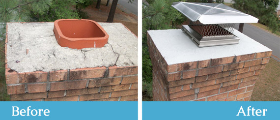 Chimney repairs - Before & After